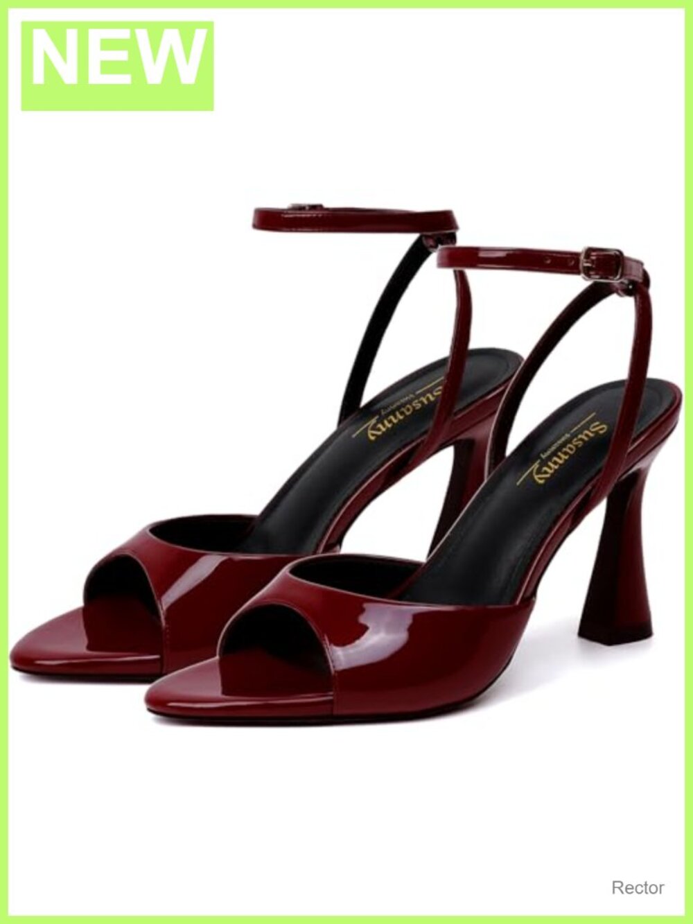 Women's Kitten Heel Sandals Pointed Open Toe Strappy Ankle Strap Heels for